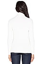 view 3 of 3 Solid Rib Turtleneck Sweater in White Cap