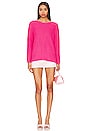 view 4 of 4 Emma Crewneck Sweater in Shocking Pink