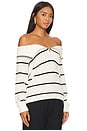 view 2 of 4 Sierra Off Shoulder Striped Pullover in Sea Salt Multi