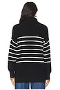 view 3 of 4 Elise Oversized Striped Turtleneck Pullover in Black Multi