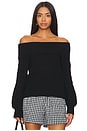 view 1 of 4 Marisa Off Shoulder Relaxed Pullover in Black