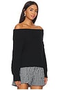 view 2 of 4 Marisa Off Shoulder Relaxed Pullover in Black