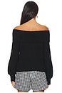 view 3 of 4 Marisa Off Shoulder Relaxed Pullover in Black