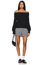 view 4 of 4 Marisa Off Shoulder Relaxed Pullover in Black