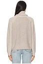 view 3 of 4 Mckenzie Mixed Media Removable Collar Pullover in Taupe Heather