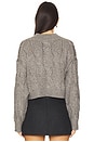 view 3 of 5 Lola Lurex Cable Cropped Pullover in Pewter Heather Lurex