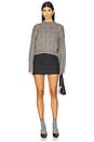 view 4 of 5 Lola Lurex Cable Cropped Pullover in Pewter Heather Lurex