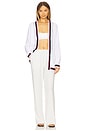 view 5 of 5 Janet Varsity Crochet Oversized Cardigan in Bleach White Multi