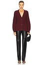 view 4 of 4 Celeste Cardigan in Oxblood