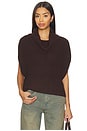 view 1 of 4 Cate Sleeveless Turtleneck Sweater in Coffee Bean