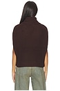 view 3 of 4 Cate Sleeveless Turtleneck Sweater in Coffee Bean