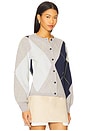view 2 of 5 Noelle Argyle Cardigan in Grey Mist Heather Multi