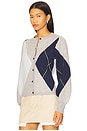 view 3 of 5 Noelle Argyle Cardigan in Grey Mist Heather Multi