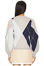 view 4 of 5 Noelle Argyle Cardigan in Grey Mist Heather Multi