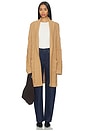 view 1 of 3 Peggy Shawl Collar Cable Cardigan in Camel