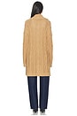 view 3 of 3 Peggy Shawl Collar Cable Cardigan in Camel