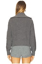 view 3 of 4 Tina Shaker Zip Up Cardigan in Charcoal Grey