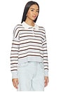view 2 of 4 Seraphina Cropped Rugby Pullover in Arctic Ice Stripe