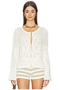 view 2 of 5 Marigold Mesh Stitch Sweater Jacket in Chalk