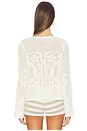 view 4 of 5 Marigold Mesh Stitch Sweater Jacket in Chalk
