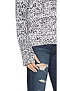 view 4 of 4 Printed Tape Yarn Turtleneck Sweater in Black Combo