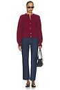 view 5 of 4 CARDIGAN CON MANGAS RAGLAN ESME in Dark Cherry