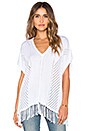 view 1 of 4 Fringe Poncho in Bleach White