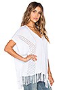 view 2 of 4 Fringe Poncho in Bleach White