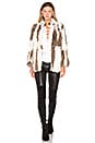 view 1 of 3 Rabbit Fur Jacket in Mink Combo