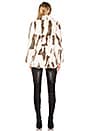 view 3 of 3 Rabbit Fur Jacket in Mink Combo