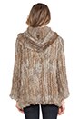 view 3 of 3 Hooded Rabbit Fur Jacket in Natural