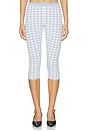 view 1 of 6 Betty Pull On Gingham Capri in Blue Heron Combo