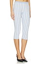 view 2 of 6 Betty Pull On Gingham Capri in Blue Heron Combo