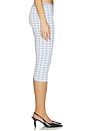 view 3 of 6 Betty Pull On Gingham Capri in Blue Heron Combo