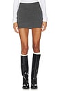 view 1 of 6 Heathered Mini Skirt in Charcoal Grey