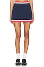 view 1 of 6 Campbell A-line Mini Skort in Dark Blue Combo