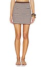 view 1 of 6 Gabriella Teddy Stripe Mini Skirt in Shaved Chocolate Combo