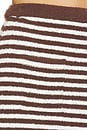 view 6 of 6 Gabriella Teddy Stripe Mini Skirt in Shaved Chocolate Combo