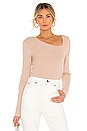 view 1 of 4 Asymmetrical Neckline Top in Oat