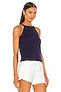 view 2 of 4 Square Neck Halter Tank in Indigo
