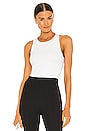 view 2 of 5 Cut Out Racer Tank in Bleach White