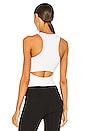 view 4 of 5 Cut Out Racer Tank in Bleach White
