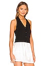 view 2 of 4 Polo Halter Top in Black