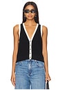 view 1 of 4 Claudia Button Shaker Vest in Black Multi