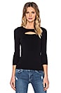 view 1 of 3 Cut Out Rib Top in Black