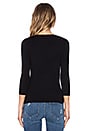 view 3 of 3 Cut Out Rib Top in Black