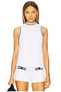view 1 of 4 Zoey Cable Demi Tank in Bleach White Multi