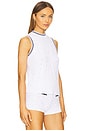view 2 of 4 Zoey Cable Demi Tank in Bleach White Multi