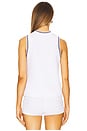 view 3 of 4 Zoey Cable Demi Tank in Bleach White Multi