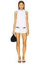 view 4 of 4 Zoey Cable Demi Tank in Bleach White Multi